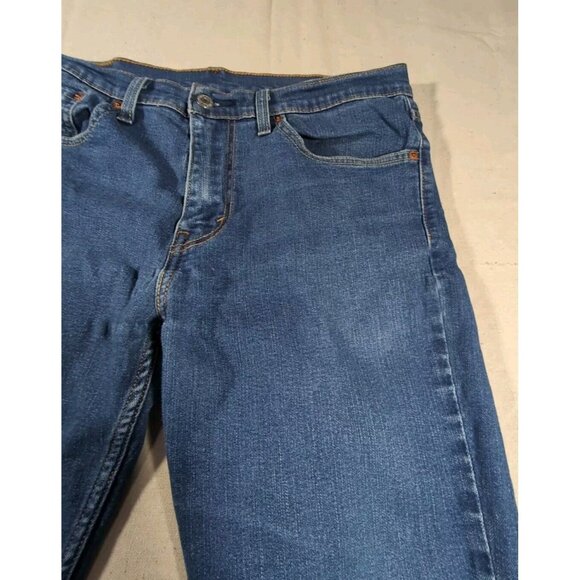 Levi's Men's 511 Slim Fit Stretch Jeans 34x32 Distressed Medium Blue Stretch - Picture 5 of 12